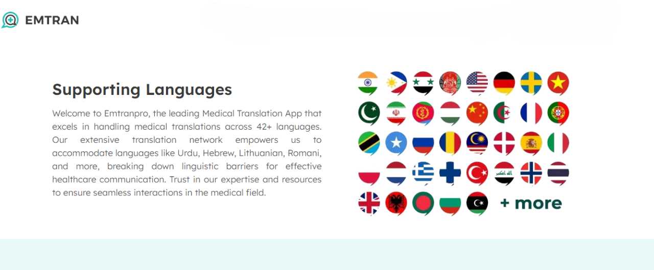 Emtran, medical translator apps helpful for Spanish 