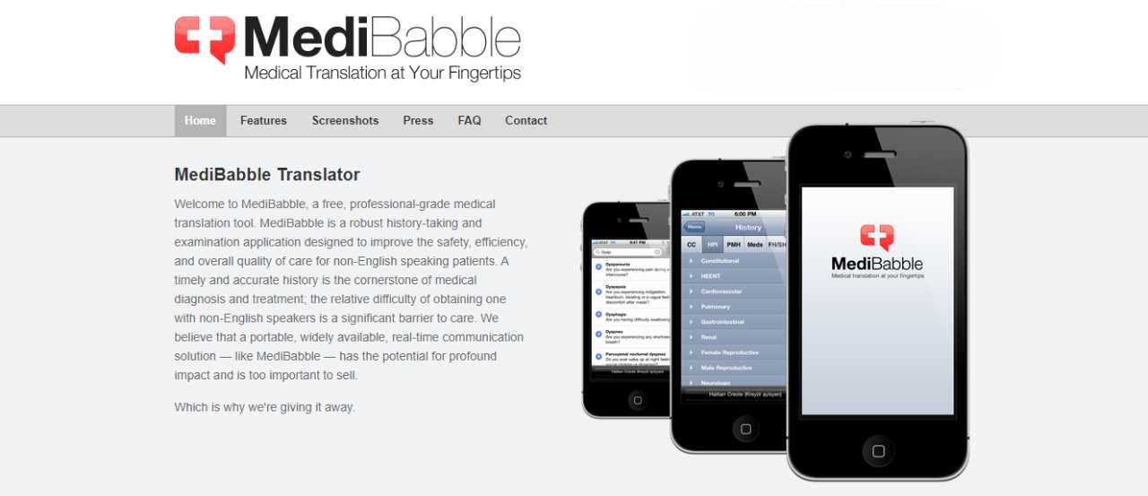medibabble is among medical translator apps helpful for Spanish 